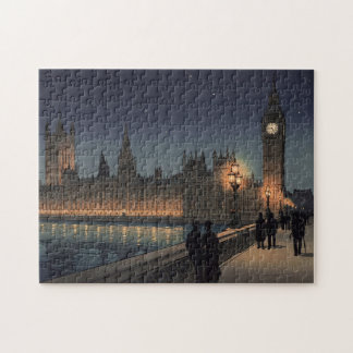 The Palace of Westminster Japanese Woodblock Print Jigsaw Puzzle