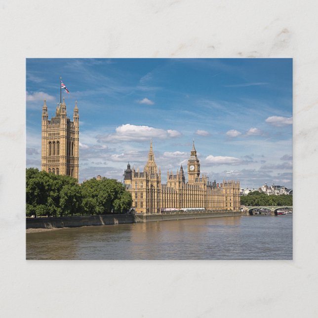The Palace of Westminster & Lambeth Bridge Postcard (Front)
