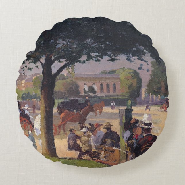 The Palais Rose, Paris Round Pillow (Front)