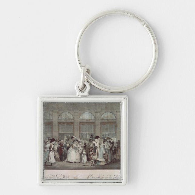 The Palais Royal Gallery's Walk, 1787 Keychain (Front)
