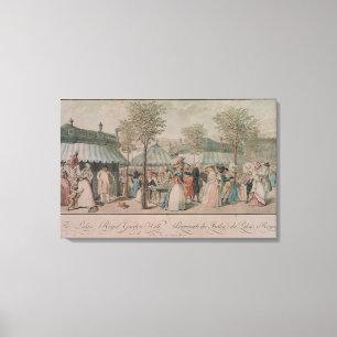 The Palais Royal Garden Walk, 1787 Canvas Print