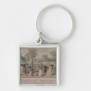 The Palais Royal Garden Walk, 1787 Keychain