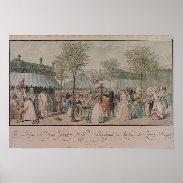 The Palais Royal Garden Walk, 1787 Poster (Front)