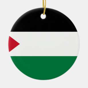 The Palestinian flag (علم فلسطين‎) Ceramic Ornament
