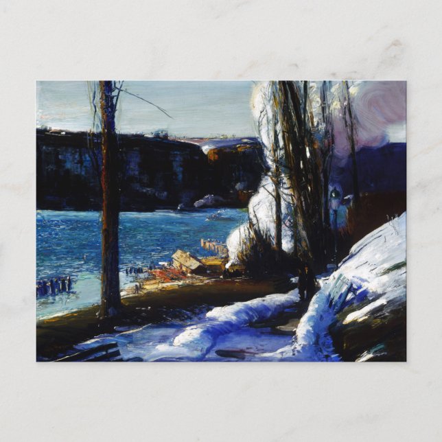 The Palisades in Winter George Bellows Postcard (Front)