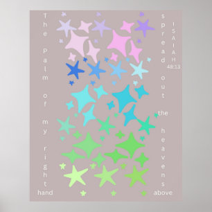 The Palm of my Right Hand Spread Out The Heavens  Poster