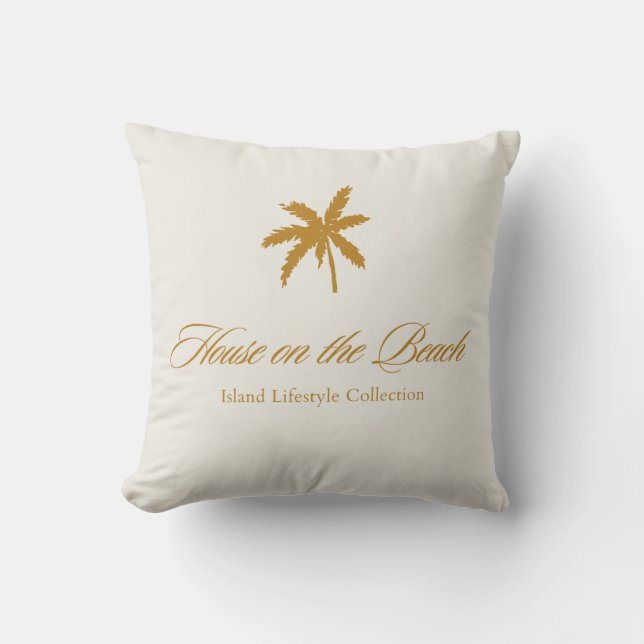 The Palm Tree Throw Pillow (Front)