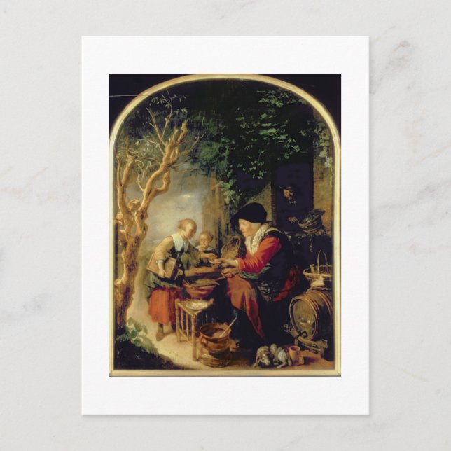 The Pancake Seller, 1650-55 (oil on panel) Postcard (Front)
