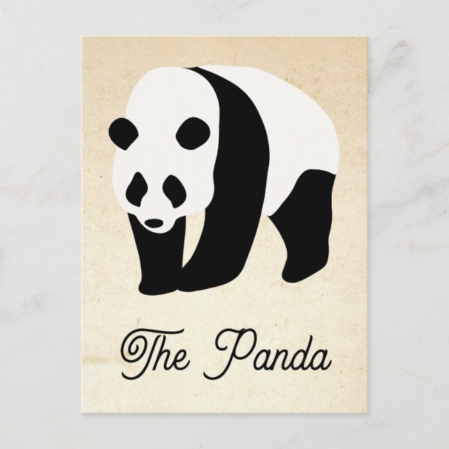 The Panda Colour Block Holiday Postcard (Front)