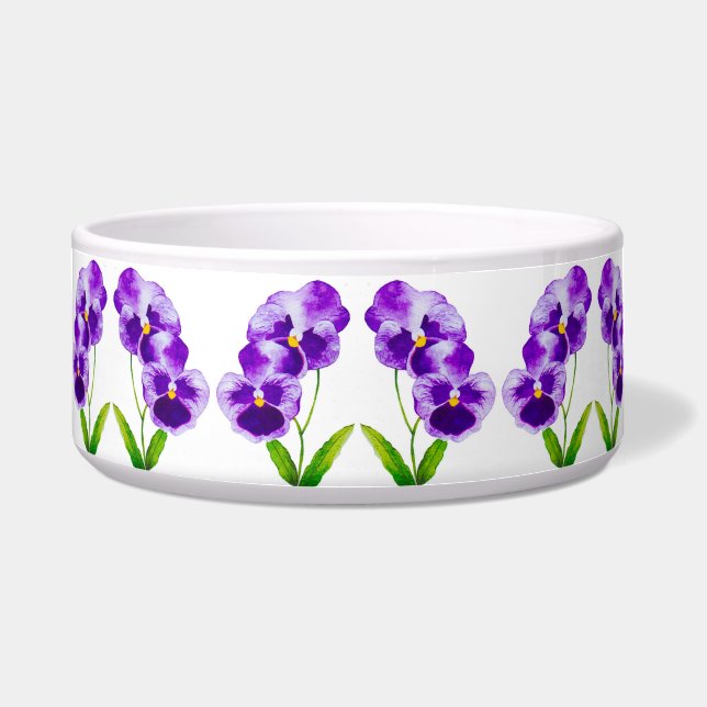 'The Pansy Party' on a Salad Serving Bowl (P) (Front)