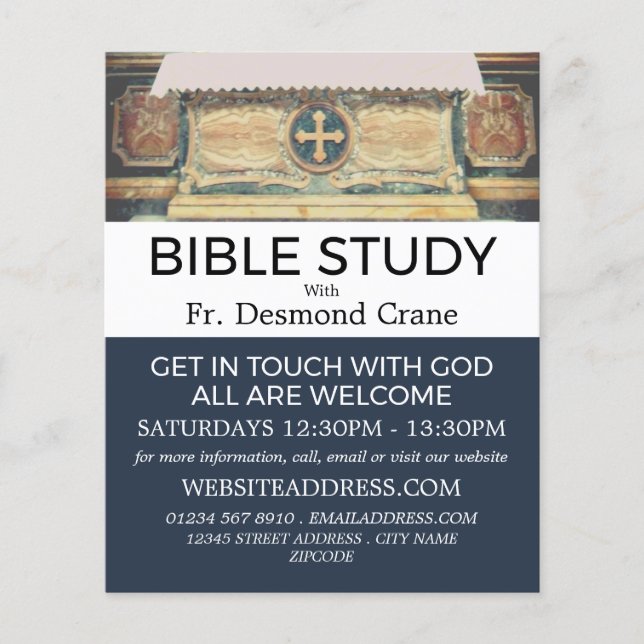 The Pantheon Altar, Rome, Christian Bible Class Flyer (Front)