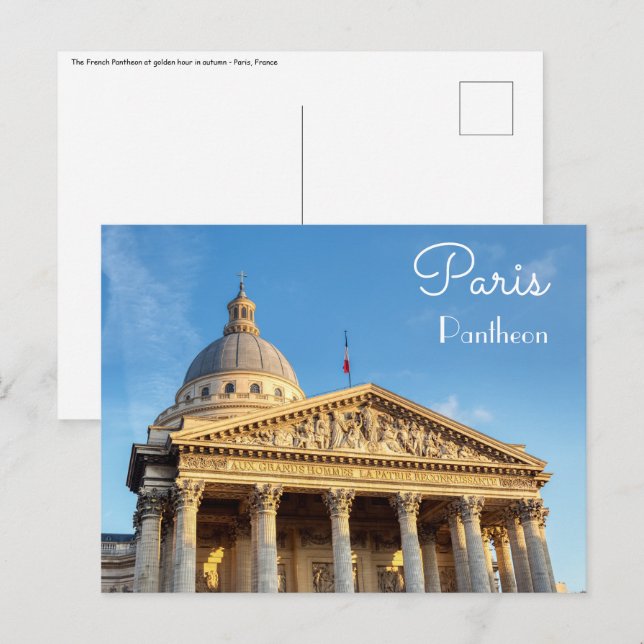 The Pantheon in Paris, France Postcard (Front/Back)