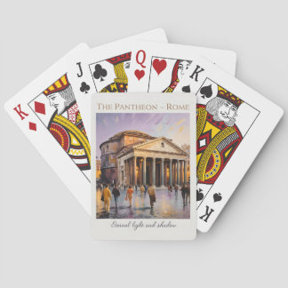 The Pantheon Rome Italy Watercolor Vintage Travel Playing Cards