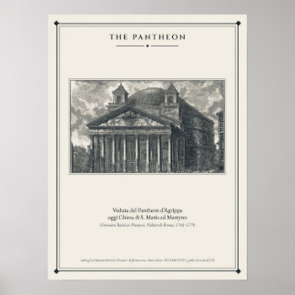 The Pantheon Rome Piranesi Veduta Poster