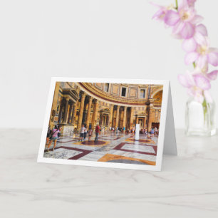 The Pantheon Scene, Rome, Italy Card