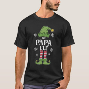 The Papa Elf Matching Family Group Christmas Party T-Shirt