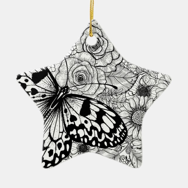The paper kite garden ceramic ornament (Front)
