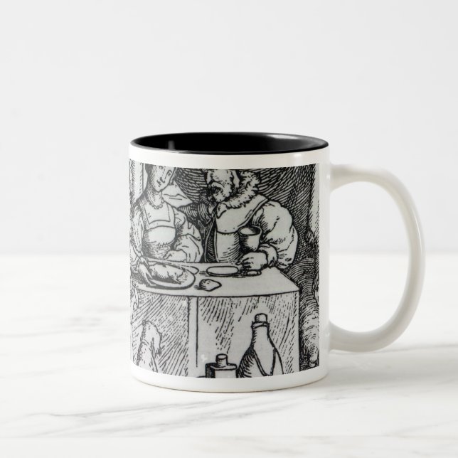 The Parable of Lazarus and Dives Two-Tone Coffee Mug (Right)