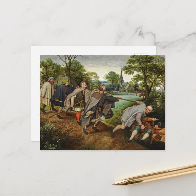 The Parable of the Blind Leading the Blind Postcard (Front/Back In Situ)