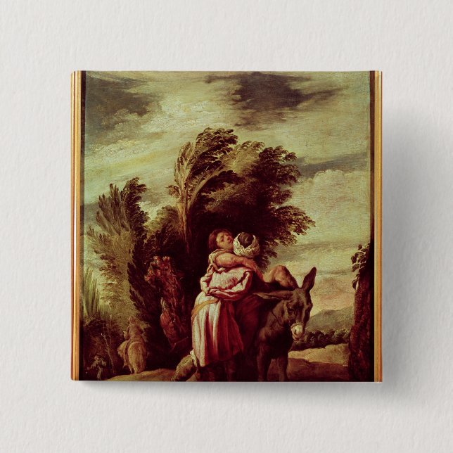 The Parable of the Good Samaritan 2 Inch Square Button (Front)