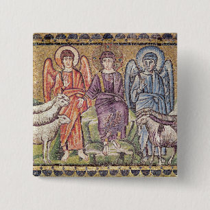 The Parable of the Good Shepherd 2 Inch Square Button