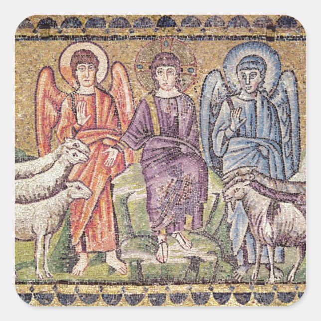 The Parable of the Good Shepherd Square Sticker (Front)