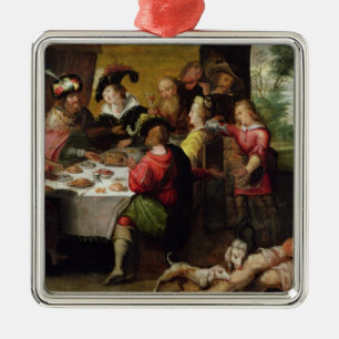 The Parable of the Rich Man and Lazarus Metal Ornament