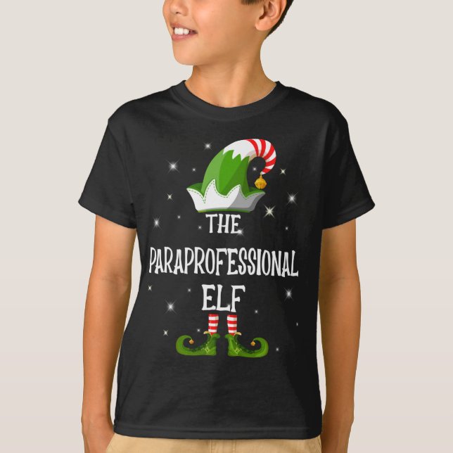 The Paraprofessional Elf Family Matching Christmas T-Shirt (Front)