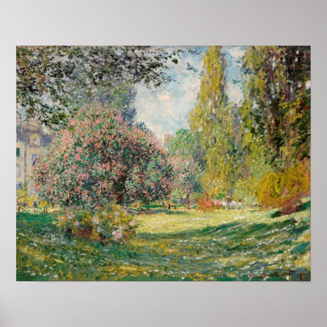The Parc Monceau (1876) by Claude Monet Poster (Front)