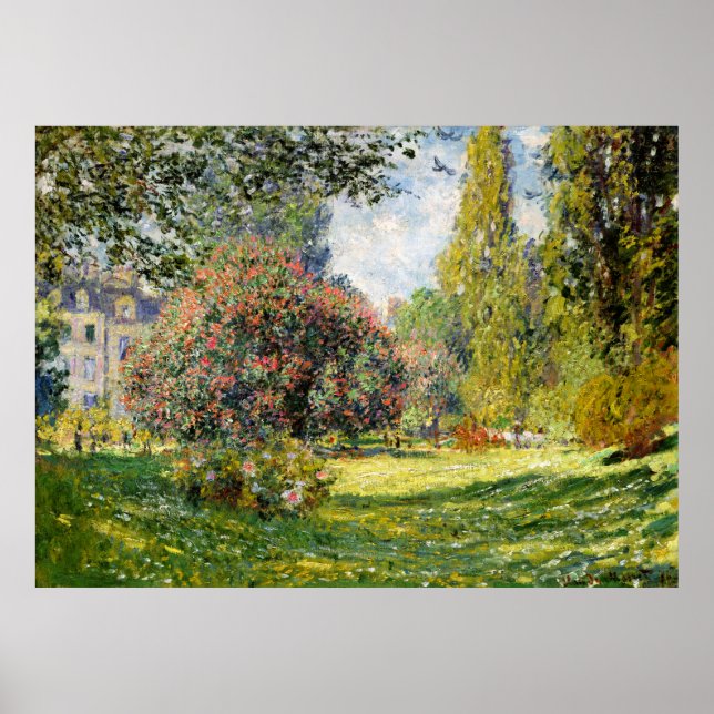 The Parc Monceau by Claude Monet Poster (Front)
