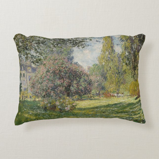The Parc Monceau - Claude Monet Accent Pillow (Front)