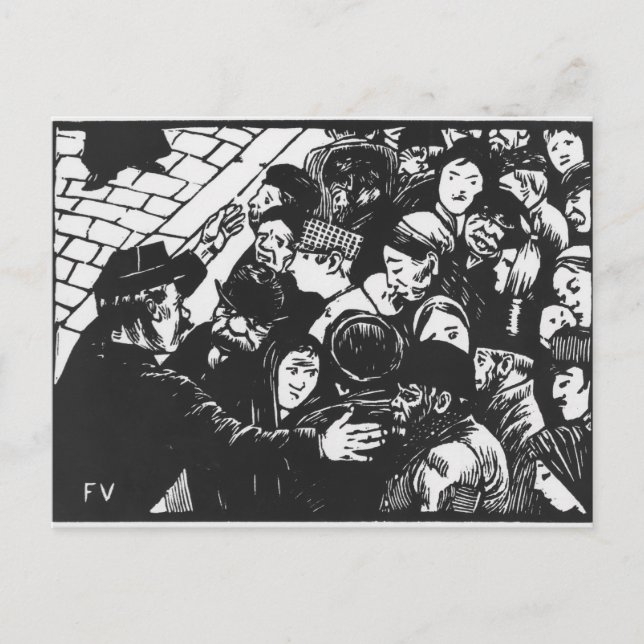 The Paris crowd, 1892 Postcard (Front)