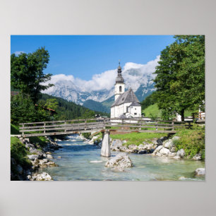 The parish church of Ramsau Poster