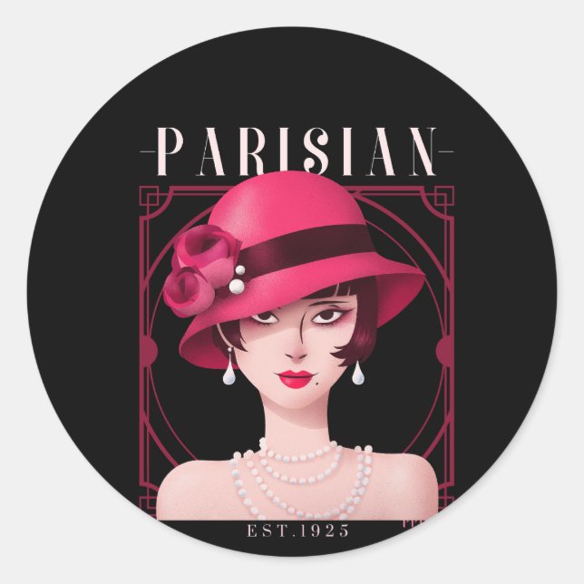 The Parisian Sticker (Black (Front)