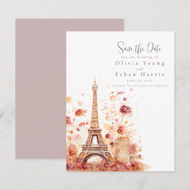 The Parisienne Save The Date (Front/Back)