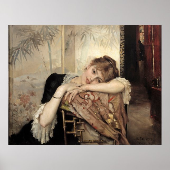 The Parisienne (Virginie) 1883 by Albert Edelfelt Poster (Front)