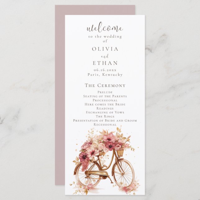 The Parisienne Wedding Program (Front/Back)
