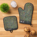 The Park by Gustav Klimt, Vintage Art Nouveau Oven Mitt & Pot Holder Set<br><div class="desc">The Park (1910) by Gustav Klimt is a vintage Victorian Era fine art symbolism painting. A nature landscape with trees in a forest and people walking in the shade along a path in a public park in the summer. About the artist: Gustav Klimt (1862-1918) was an Austrian Symbolist painter and...</div>