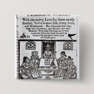 The Parliament of Women, 1656 2 Inch Square Button