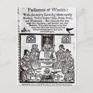 The Parliament of Women, 1656 Postcard