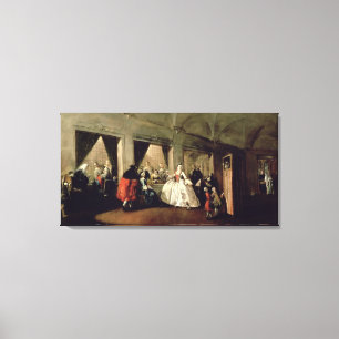 The Parlour of the San Zaccaria Convent (oil on ca Canvas Print