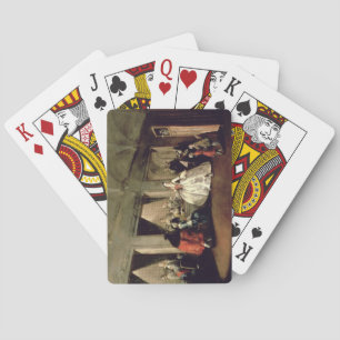 The Parlour of the San Zaccaria Convent (oil on ca Playing Cards