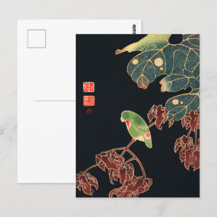 The Paroquet by Ito Jakuchu Japanese Bird Art Postcard