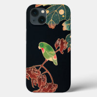 The Paroquet Colourful Bird Japanese illustration