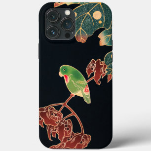 The Paroquet Colourful Bird Japanese illustration iPhone 13 Pro Max Case