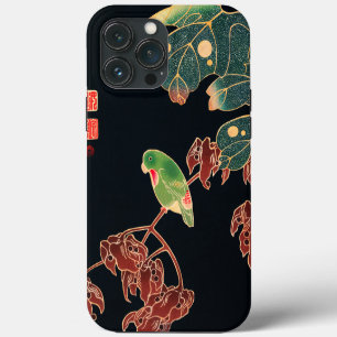 The Paroquet Colourful Bird Japanese illustration iPhone 13 Pro Max Case