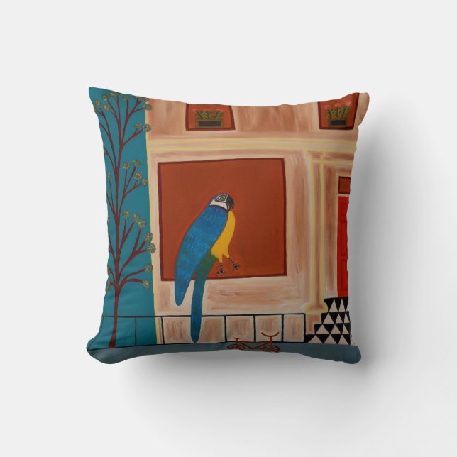 The Parrot from Shepherd's Bush 2007 Throw Pillow (Front)