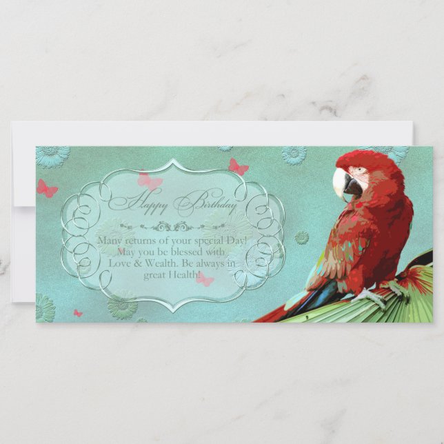 THE PARROT ~ Greeting Card/Birthday Card/Postcard (Front)