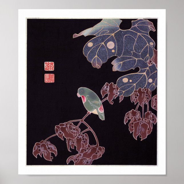 The Parrot, Jakuchū Poster (Front)