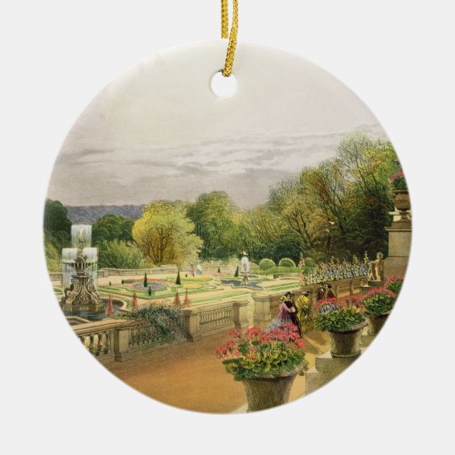 The Parterre, Harewood House near Leeds, pub. by T Ceramic Ornament (Front)